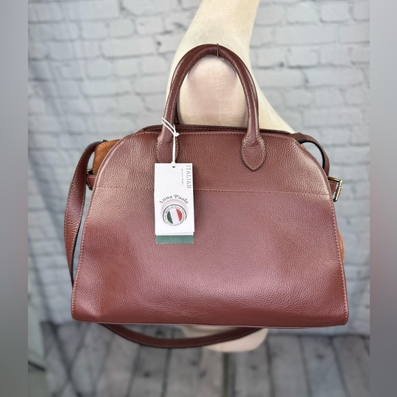 Anna Paola Handbags - Anna Paola Riva Italian Leather Satchel